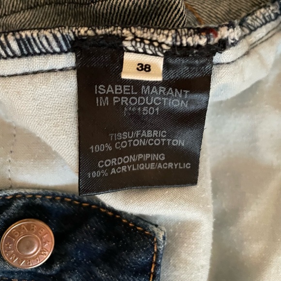 Isabel Marant Etoile High Rise Denim Jeans 38/US 6 - Blue Denim distressed - Picture 5 of 8